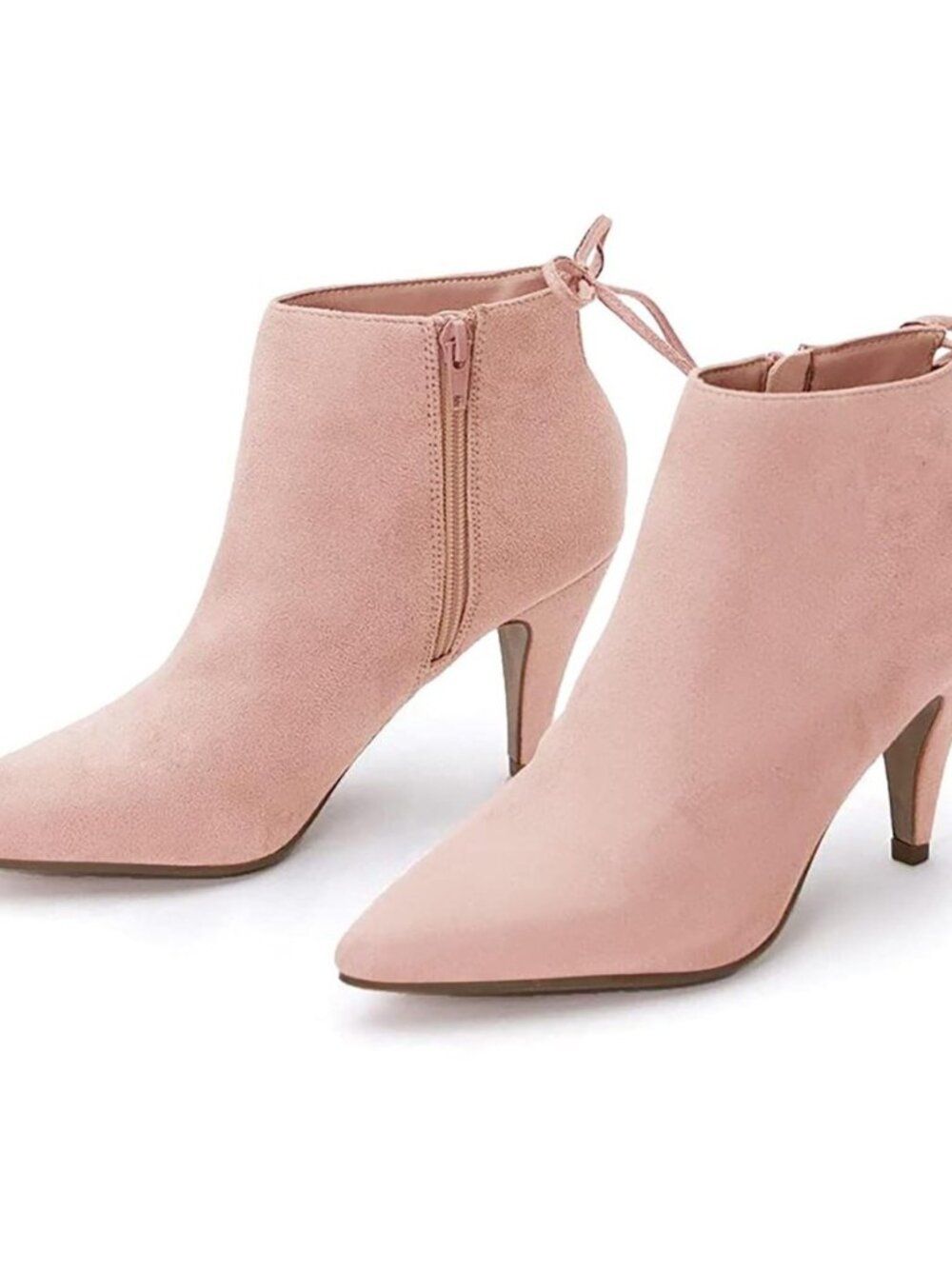 Womens Pointed Toe Heels Ankle Booties Kitten Stiletto Bowtie Strappy Fall Dress